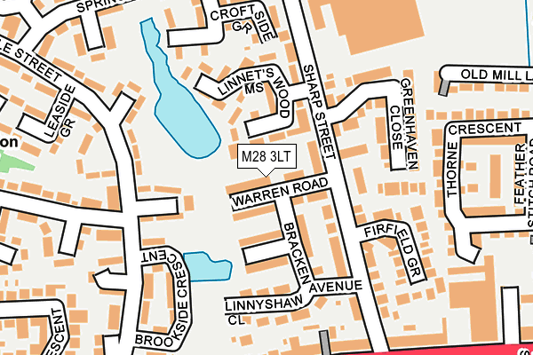 M28 3LT map - OS OpenMap – Local (Ordnance Survey)