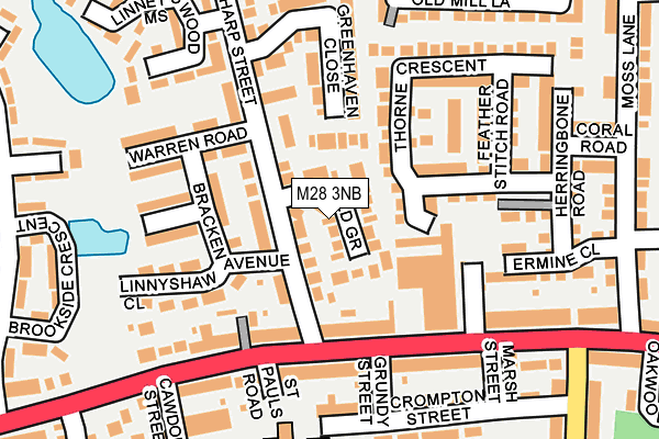 M28 3NB map - OS OpenMap – Local (Ordnance Survey)