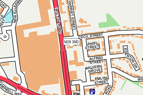 M28 3ND map - OS OpenMap – Local (Ordnance Survey)
