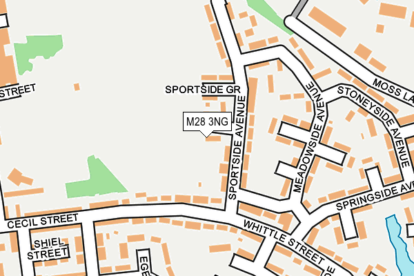 M28 3NG map - OS OpenMap – Local (Ordnance Survey)