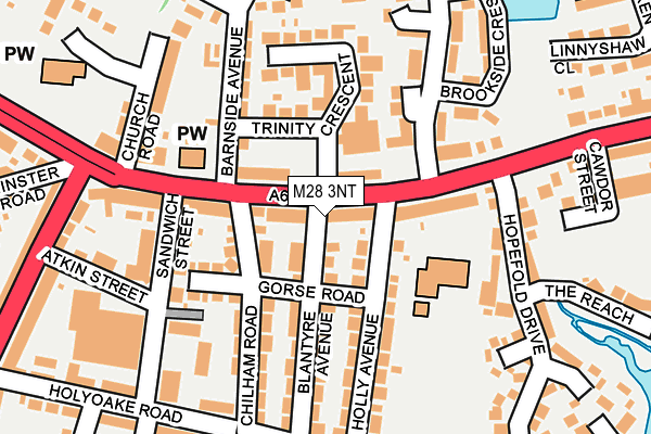M28 3NT map - OS OpenMap – Local (Ordnance Survey)
