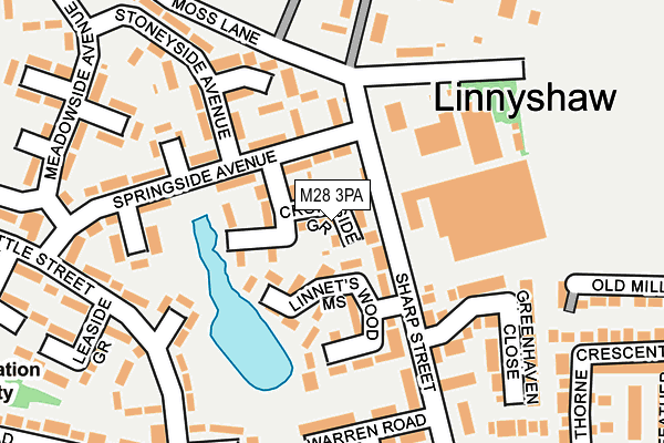 M28 3PA map - OS OpenMap – Local (Ordnance Survey)