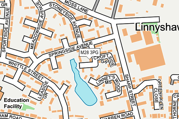 M28 3PG map - OS OpenMap – Local (Ordnance Survey)