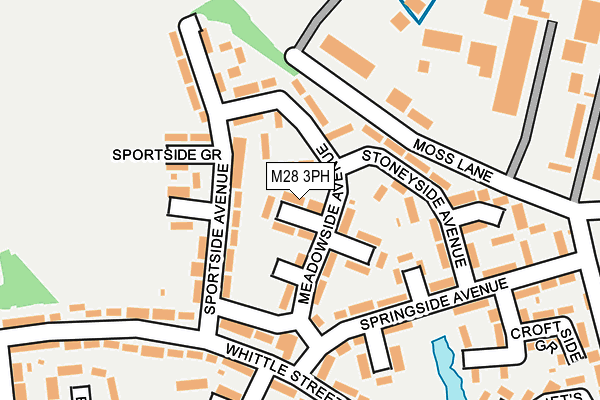 M28 3PH map - OS OpenMap – Local (Ordnance Survey)