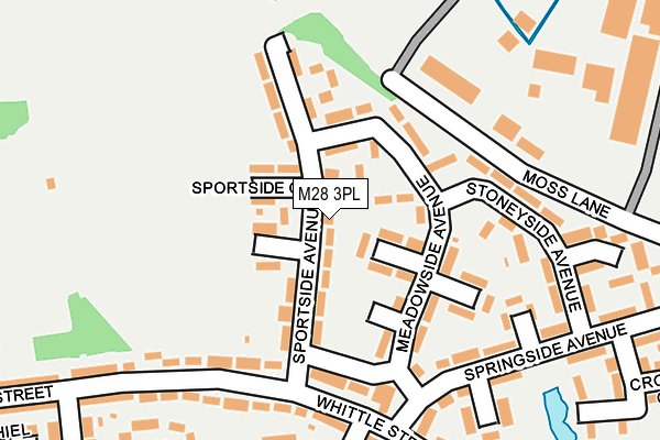 M28 3PL map - OS OpenMap – Local (Ordnance Survey)