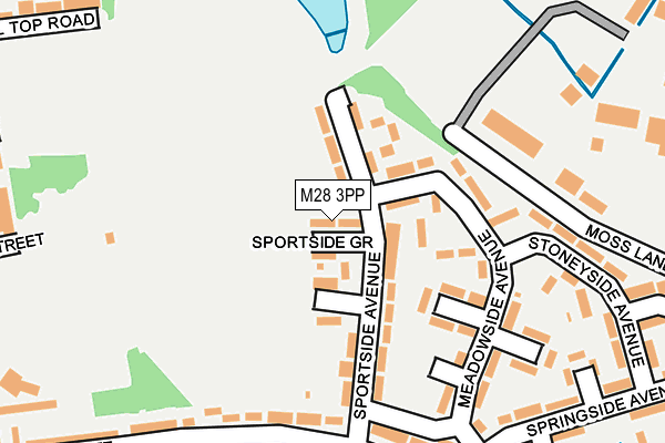 M28 3PP map - OS OpenMap – Local (Ordnance Survey)