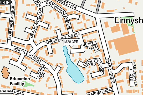 M28 3PR map - OS OpenMap – Local (Ordnance Survey)