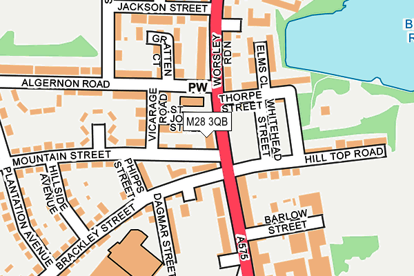 M28 3QB map - OS OpenMap – Local (Ordnance Survey)