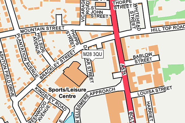 M28 3QU map - OS OpenMap – Local (Ordnance Survey)