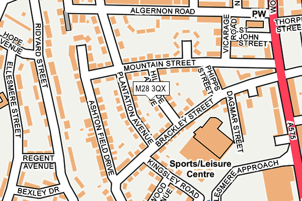 M28 3QX map - OS OpenMap – Local (Ordnance Survey)