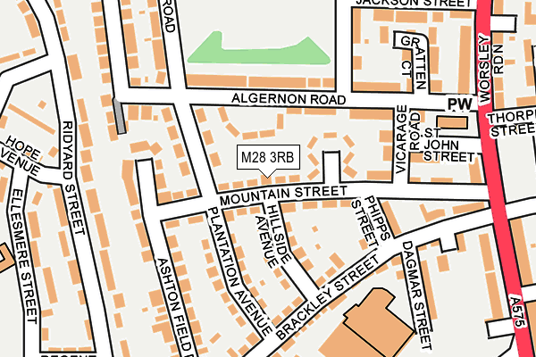 M28 3RB map - OS OpenMap – Local (Ordnance Survey)