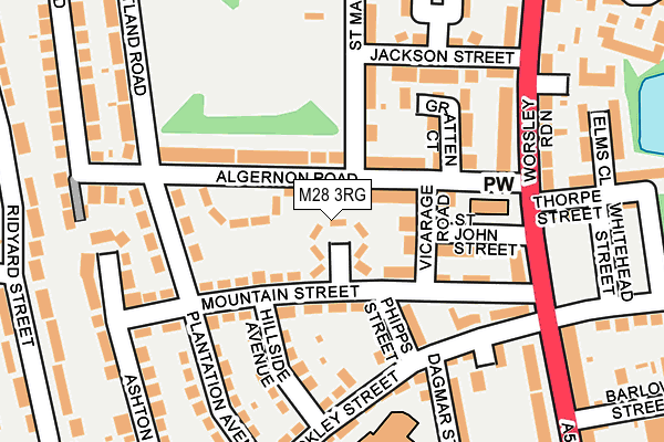 M28 3RG map - OS OpenMap – Local (Ordnance Survey)