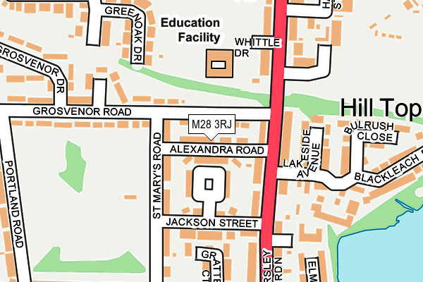 M28 3RJ map - OS OpenMap – Local (Ordnance Survey)