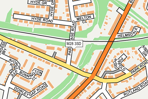 M28 3SD map - OS OpenMap – Local (Ordnance Survey)