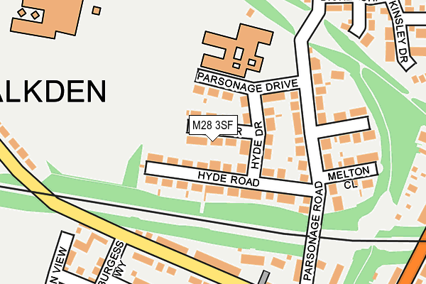 M28 3SF map - OS OpenMap – Local (Ordnance Survey)