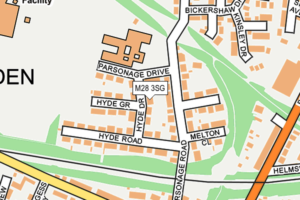 M28 3SG map - OS OpenMap – Local (Ordnance Survey)
