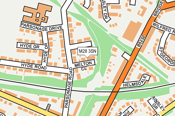 M28 3SN map - OS OpenMap – Local (Ordnance Survey)