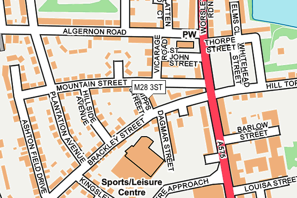 M28 3ST map - OS OpenMap – Local (Ordnance Survey)