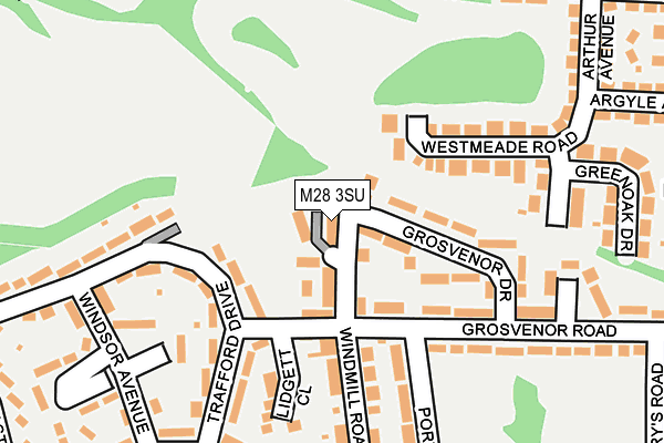 M28 3SU map - OS OpenMap – Local (Ordnance Survey)
