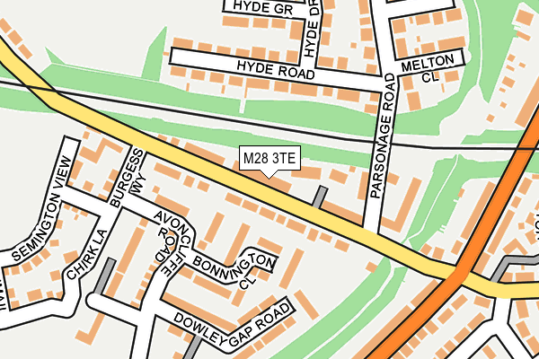M28 3TE map - OS OpenMap – Local (Ordnance Survey)