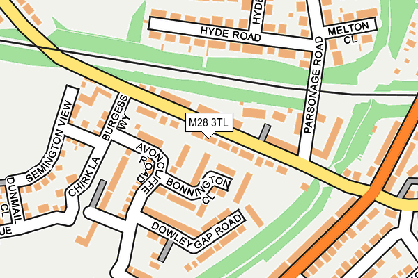 M28 3TL map - OS OpenMap – Local (Ordnance Survey)