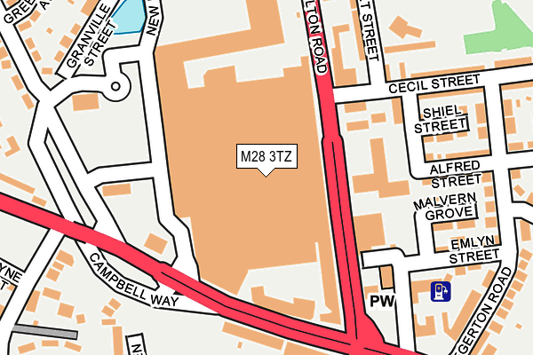 M28 3TZ map - OS OpenMap – Local (Ordnance Survey)