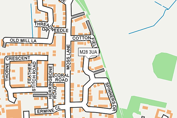 M28 3UA map - OS OpenMap – Local (Ordnance Survey)