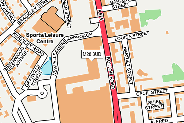 M28 3UD map - OS OpenMap – Local (Ordnance Survey)