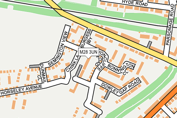 M28 3UN map - OS OpenMap – Local (Ordnance Survey)