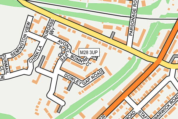 M28 3UP map - OS OpenMap – Local (Ordnance Survey)