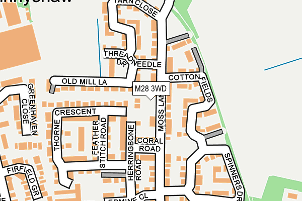 M28 3WD map - OS OpenMap – Local (Ordnance Survey)
