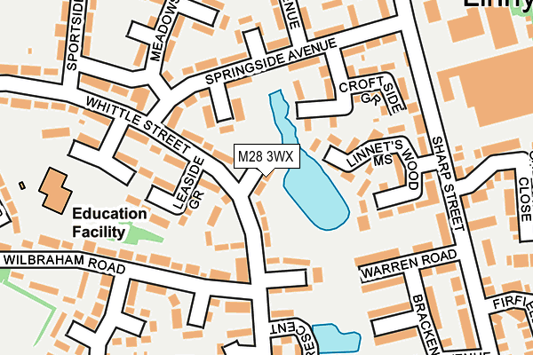M28 3WX map - OS OpenMap – Local (Ordnance Survey)