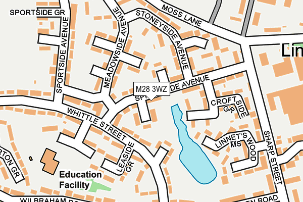 M28 3WZ map - OS OpenMap – Local (Ordnance Survey)