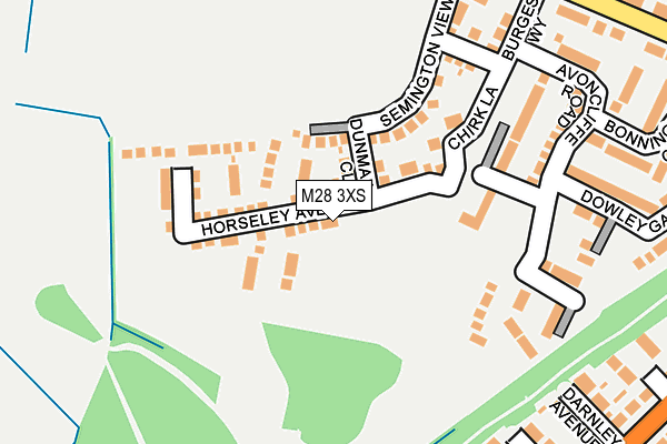 M28 3XS map - OS OpenMap – Local (Ordnance Survey)