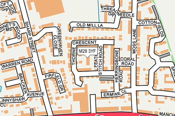 M28 3YF map - OS OpenMap – Local (Ordnance Survey)