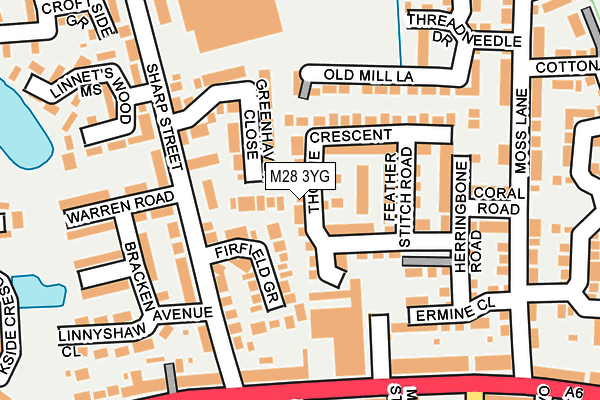 M28 3YG map - OS OpenMap – Local (Ordnance Survey)