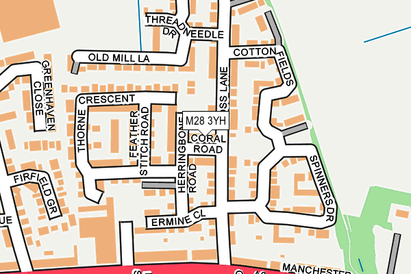 M28 3YH map - OS OpenMap – Local (Ordnance Survey)