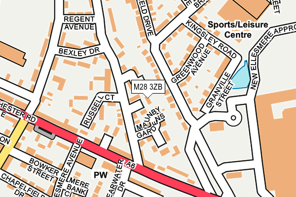 M28 3ZB map - OS OpenMap – Local (Ordnance Survey)