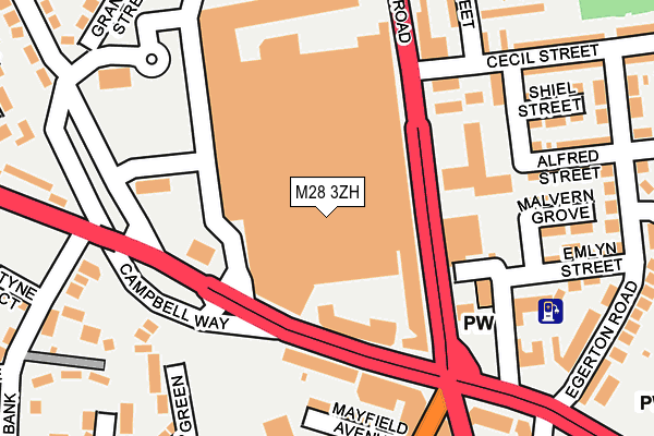 M28 3ZH map - OS OpenMap – Local (Ordnance Survey)