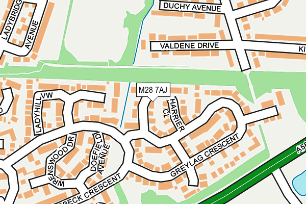 M28 7AJ map - OS OpenMap – Local (Ordnance Survey)