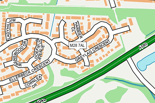 M28 7AL map - OS OpenMap – Local (Ordnance Survey)