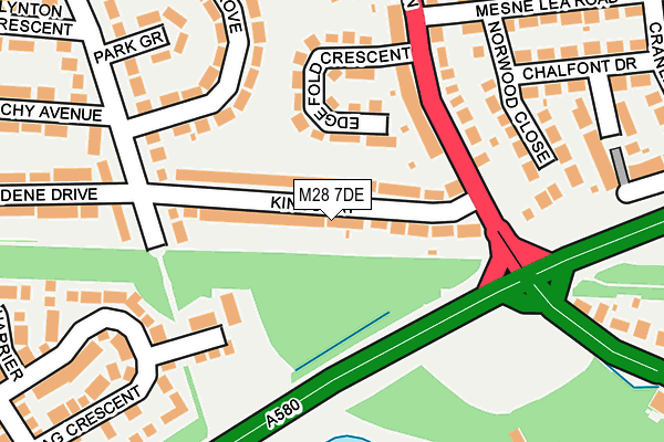 M28 7DE map - OS OpenMap – Local (Ordnance Survey)