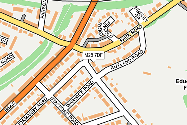 M28 7DF map - OS OpenMap – Local (Ordnance Survey)