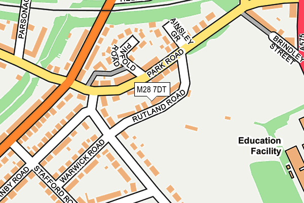 M28 7DT map - OS OpenMap – Local (Ordnance Survey)