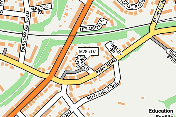 M28 7DZ map - OS OpenMap – Local (Ordnance Survey)