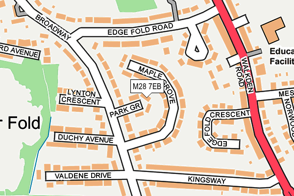 M28 7EB map - OS OpenMap – Local (Ordnance Survey)