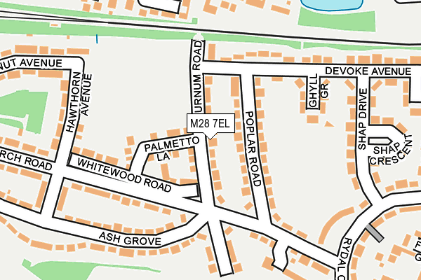 M28 7EL map - OS OpenMap – Local (Ordnance Survey)