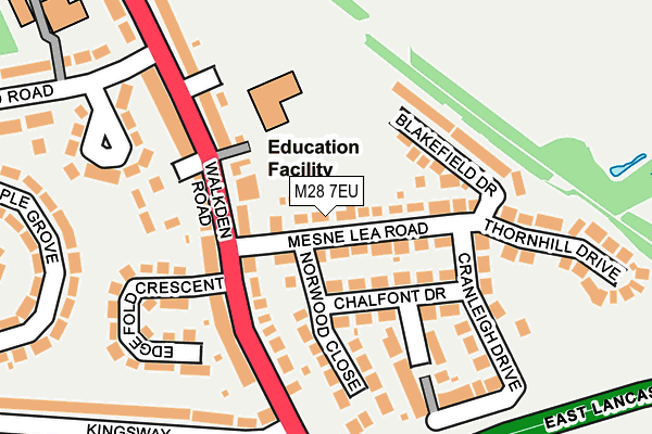 M28 7EU map - OS OpenMap – Local (Ordnance Survey)