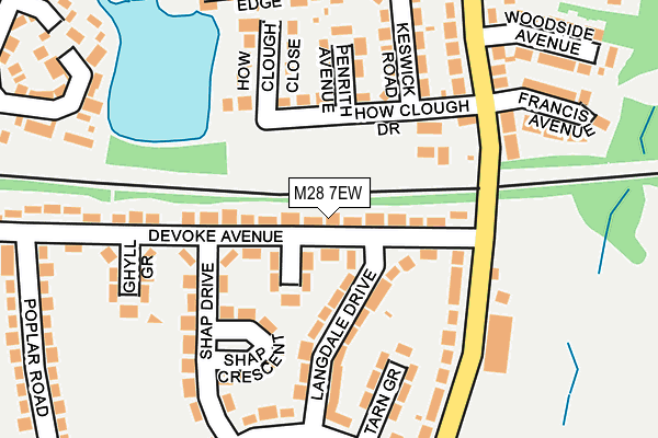 M28 7EW map - OS OpenMap – Local (Ordnance Survey)