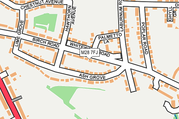 M28 7FJ map - OS OpenMap – Local (Ordnance Survey)